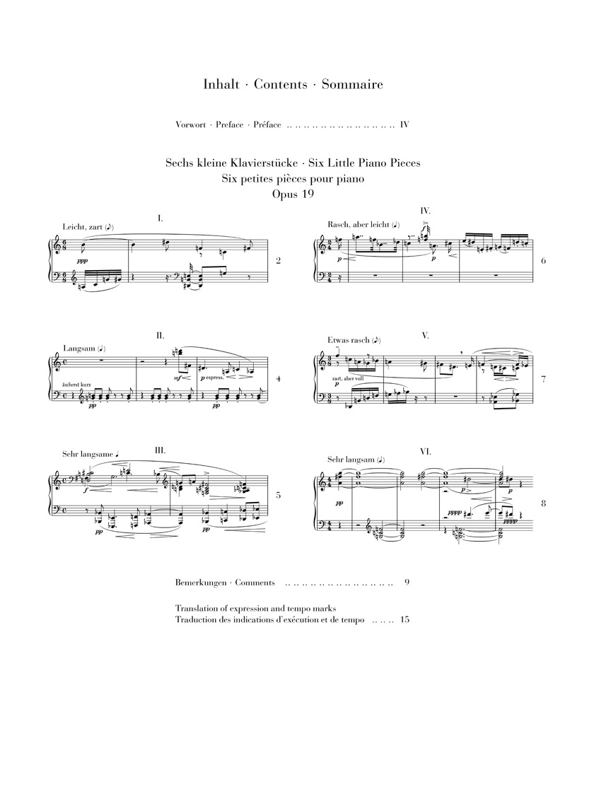 Anderes Coverbild Sechs kleine Klavierstücke op. 19