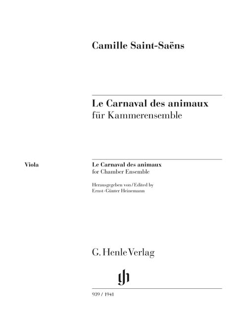 Vorderes Coverbild Le Carnaval des animaux für Kammerensemble