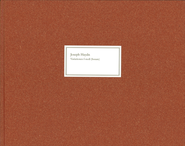 Vorderes Coverbild Variationen (Sonate) f-moll Hob. XVII:6