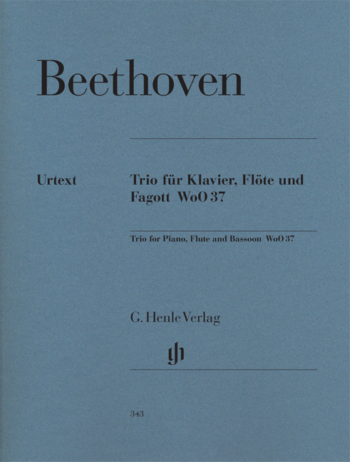Vorderes Coverbild Trio für Klavier, Flöte und Fagott G-dur WoO 37
