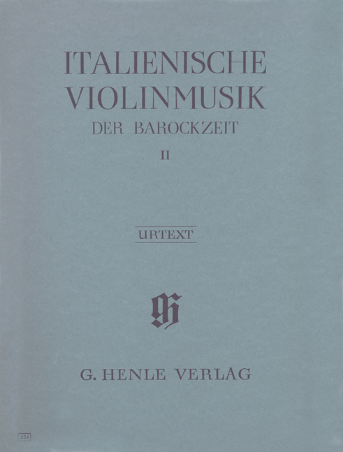 Vorderes Coverbild Italienische Violinmusik der Barockzeit Band 2