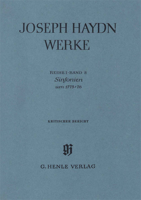 Vorderes Coverbild Sinfonien um 1775/1776