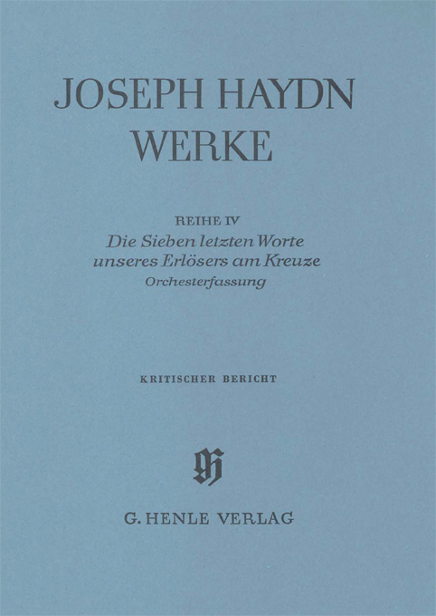 Vorderes Coverbild Die Sieben letzten Worte unseres Erlösers am Kreuze
