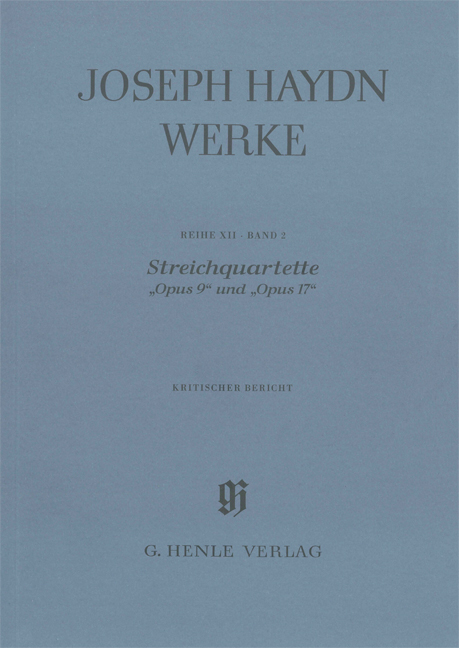Vorderes Coverbild Streichquartette "Opus 9" und "Opus 17"