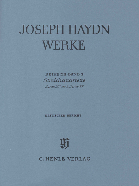 Vorderes Coverbild Streichquartette op. 20, 33