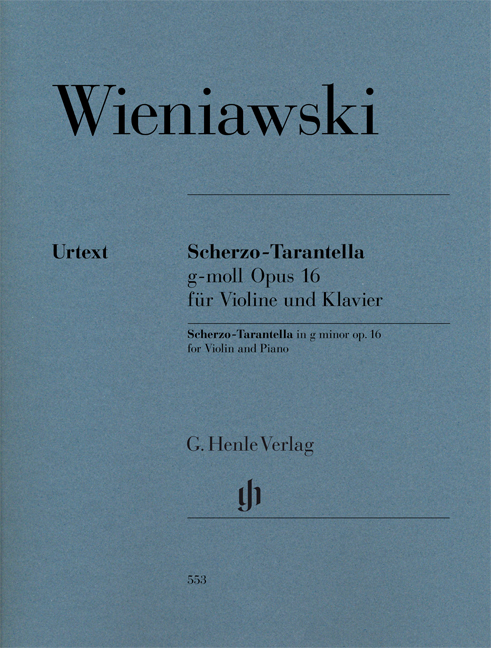 Vorderes Coverbild Scherzo-Tarantella g-moll Opus 16 für Violine und Klavier