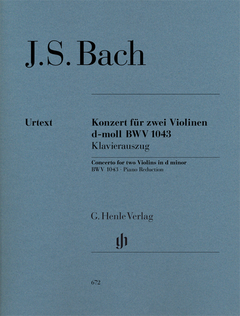 Vorderes Coverbild Konzert für zwei Violinen d-moll BWV 1043