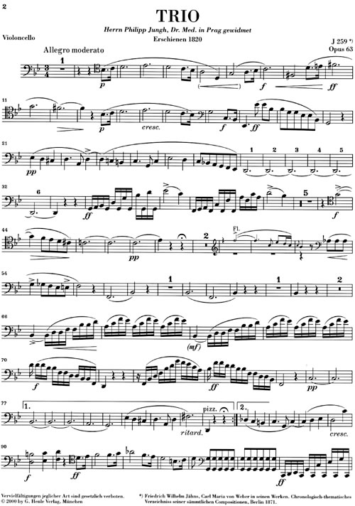 Anderes Coverbild Trio für Klavier, Flöte und Violoncello g-moll op. 63