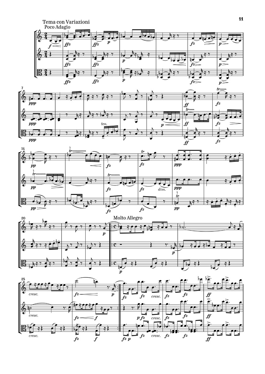 Anderes Coverbild Terzetto C-dur op. 74 für zwei Violinen und Viola