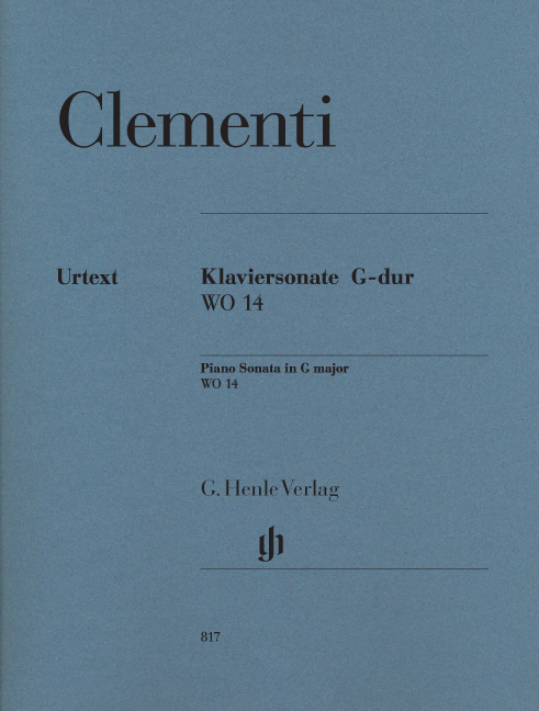 Vorderes Coverbild Klaviersonate G-dur WO 14