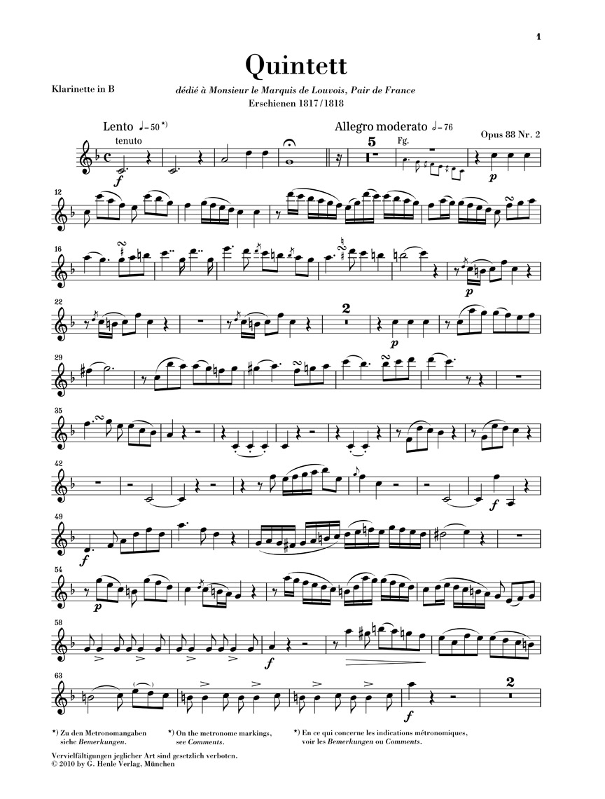 Anderes Coverbild Bläserquintett Es-dur op. 88 Nr. 2