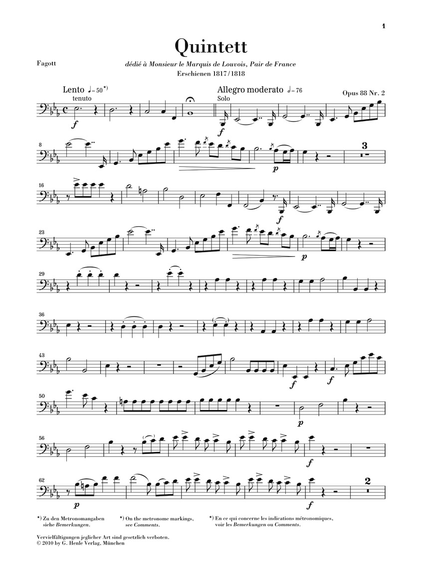Anderes Coverbild Bläserquintett Es-dur op. 88 Nr. 2