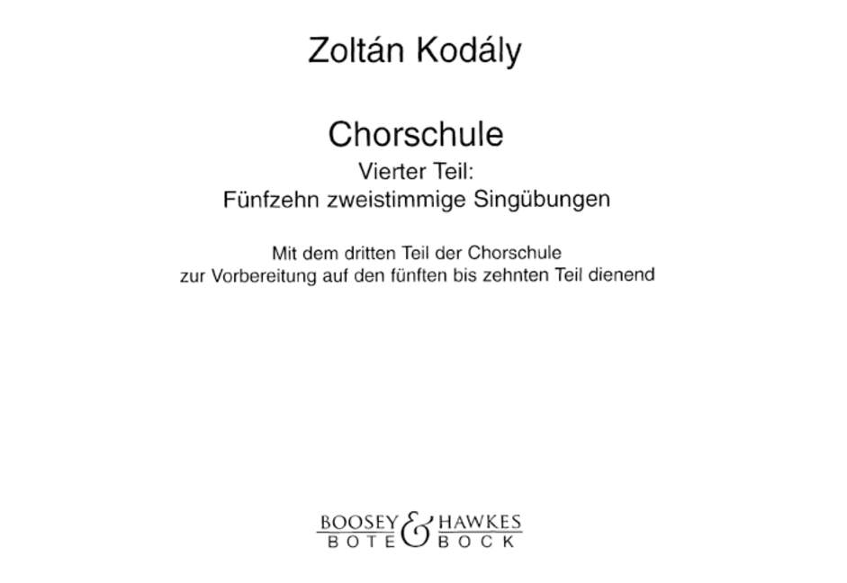 Vorderes Coverbild Chorschule Band 4