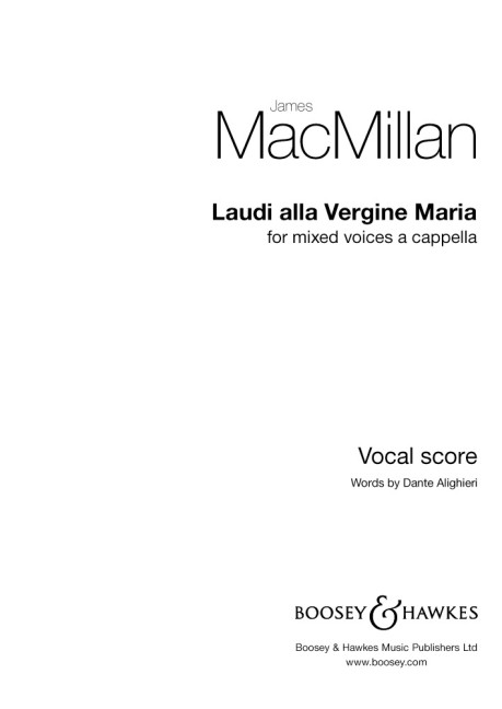 Vorderes Coverbild Laudi alla Vergine Maria
