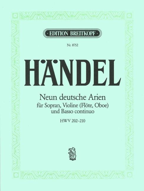 Anderes Coverbild Neun Deutsche Arien - 9 German Arias HWV 202-210