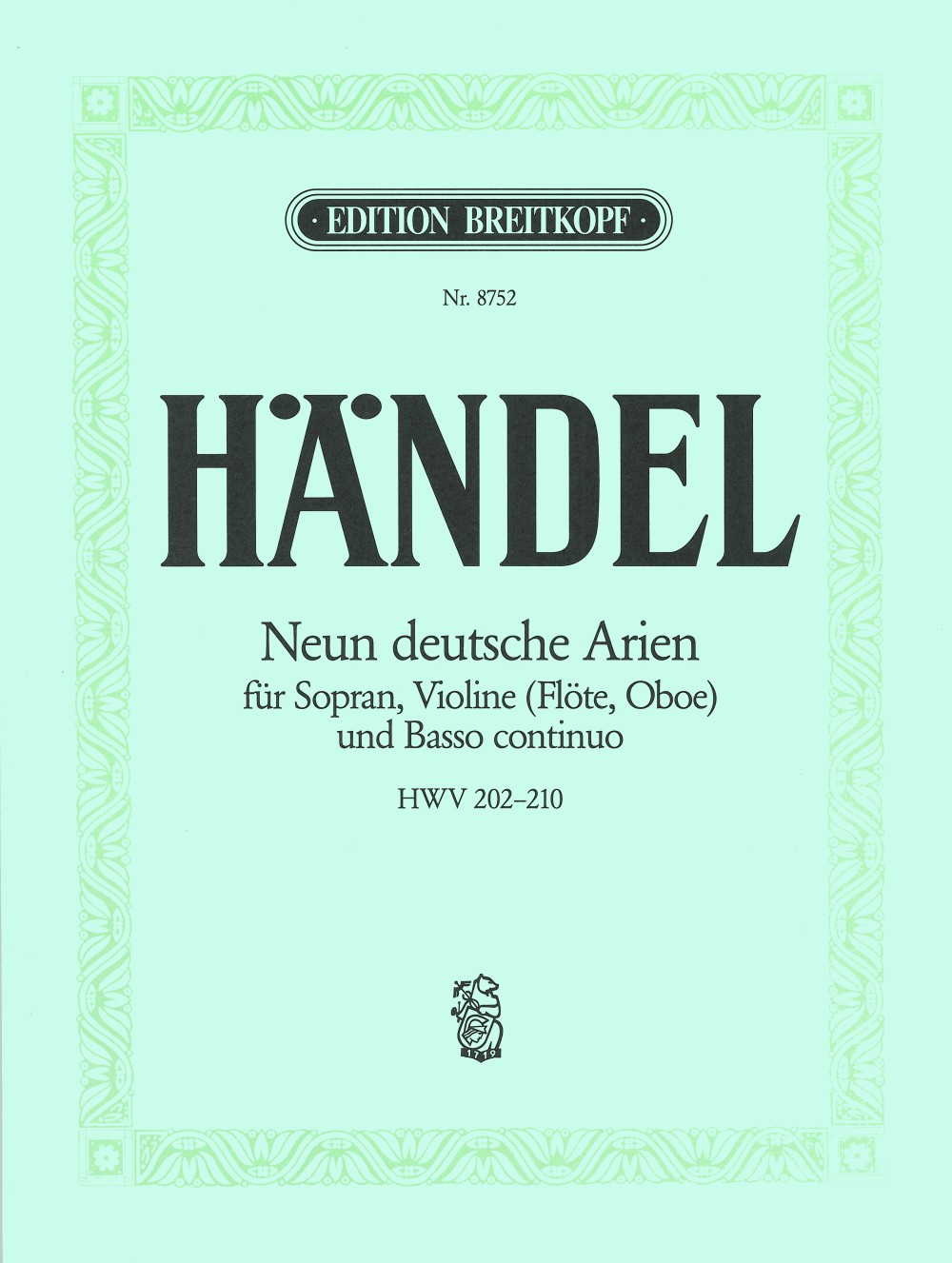 Anderes Coverbild Neun Deutsche Arien - 9 German Arias HWV 202-210