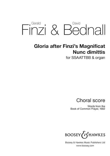 Vorderes Coverbild Gloria after Finzi’s Magnificat & Nunc dimittis