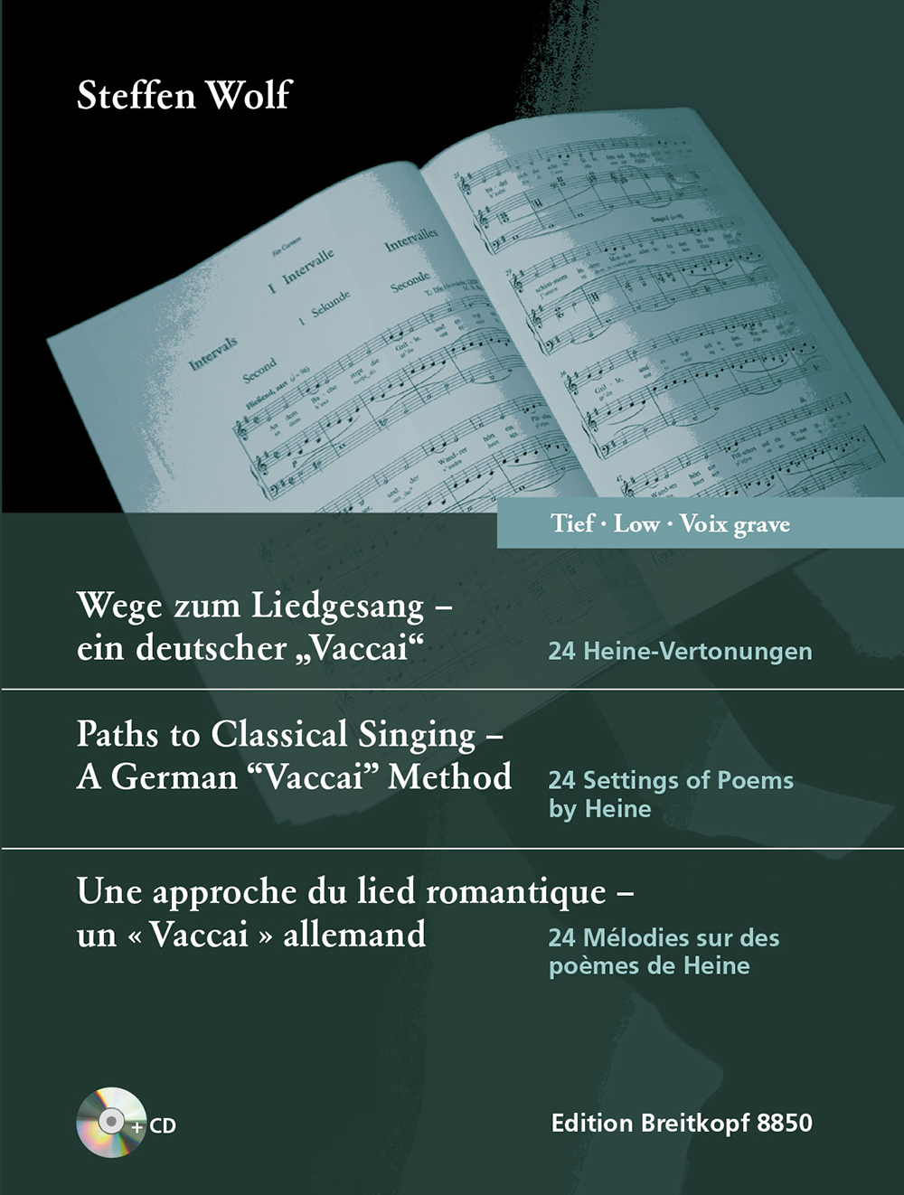 Vorderes Coverbild Wege zum Liedgesang - ein deutscher 'Vaccai' - tiefe Stimme