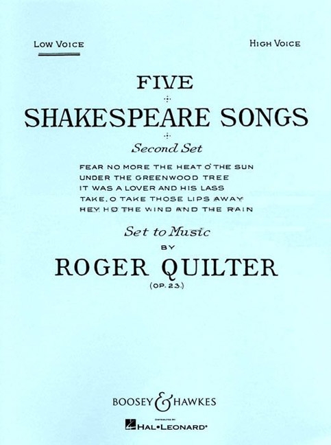 Vorderes Coverbild 5 Shakespeare Songs op. 23