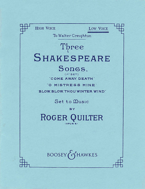 Vorderes Coverbild 3 Shakespeare Songs op. 6