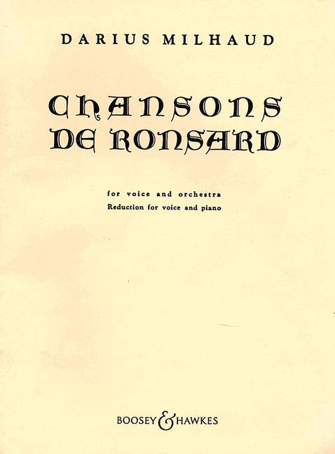 Vorderes Coverbild Chansons de Ronsard