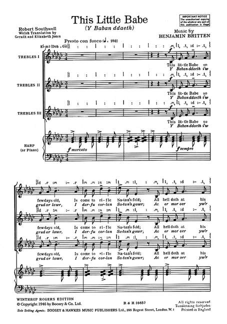 Vorderes Coverbild A Ceremony of Carols op. 28