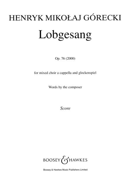 Vorderes Coverbild Lobgesang op. 76 (2000)