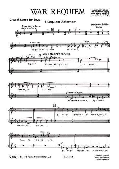 Vorderes Coverbild War Requiem op. 66 (1962)