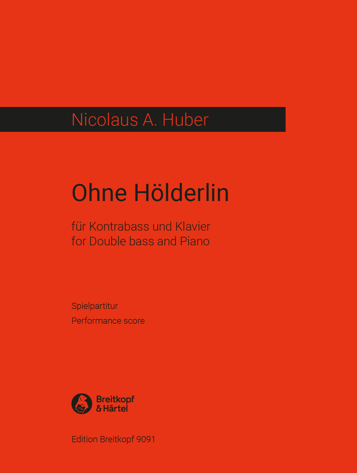 Vorderes Coverbild Ohne Hölderlin für Kontrabass und Klavier
