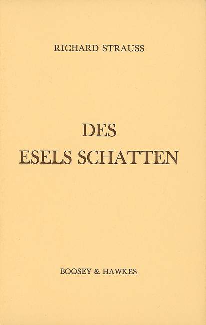 Vorderes Coverbild Des Esels Schatten op. posth. AV 300 (1949)
