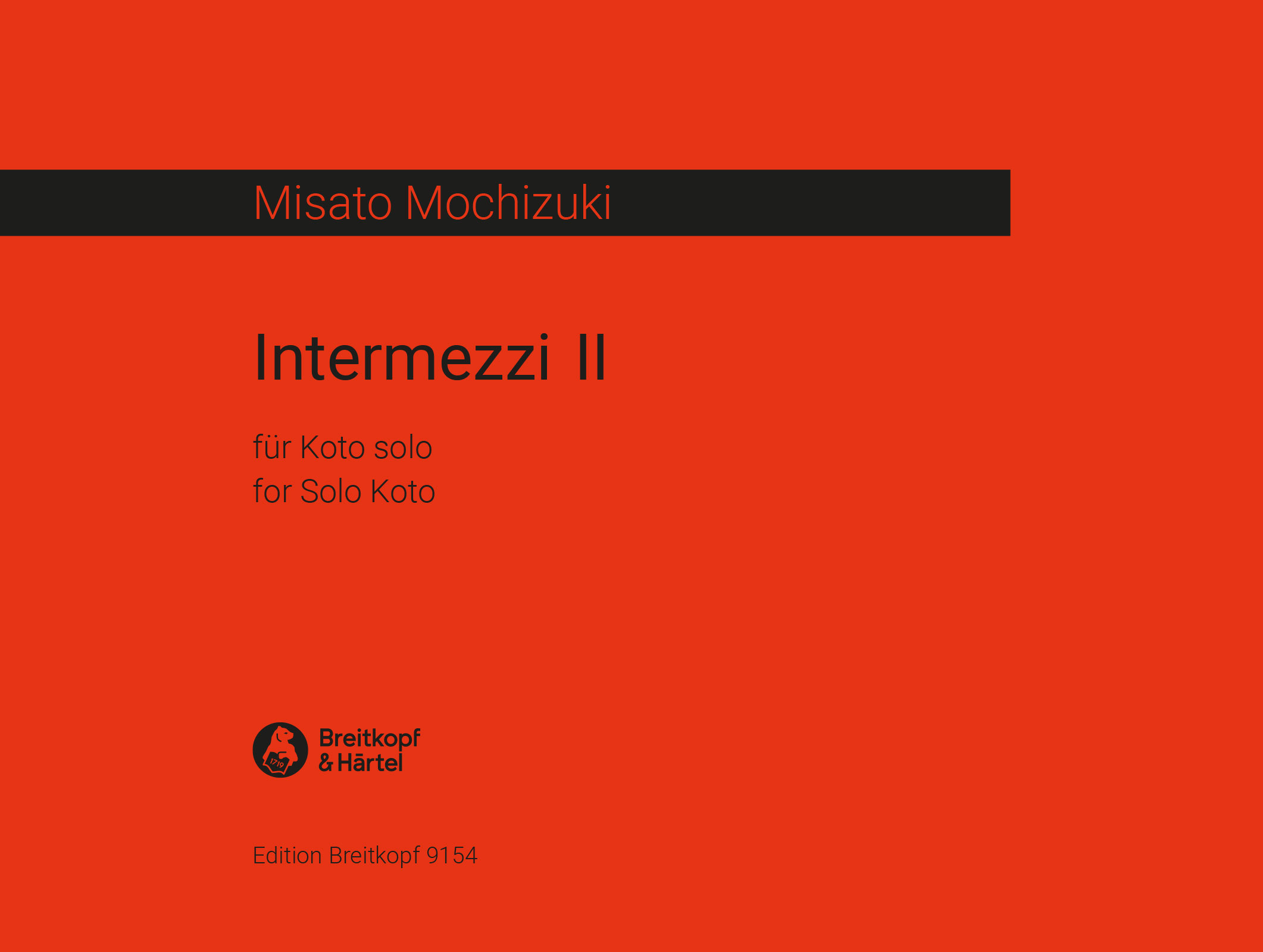 Vorderes Coverbild Intermezzi II für Koto