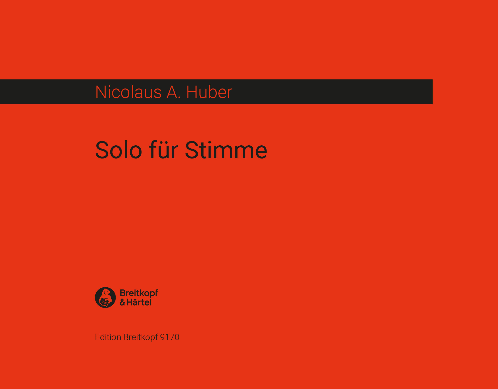 Vorderes Coverbild Solo für Stimme (2004)