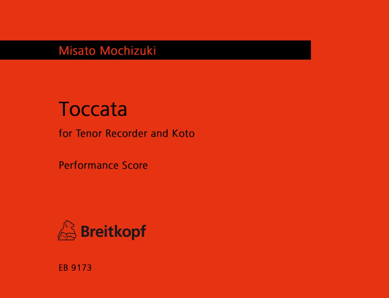 Vorderes Coverbild Toccata for Tenor Recorder and Koto