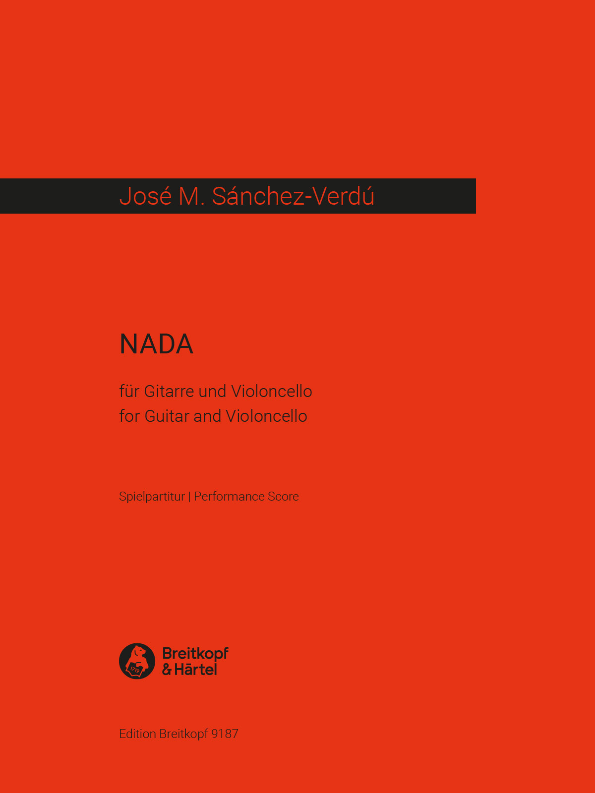 Vorderes Coverbild NADA für Gitarre und Violoncello (2007)