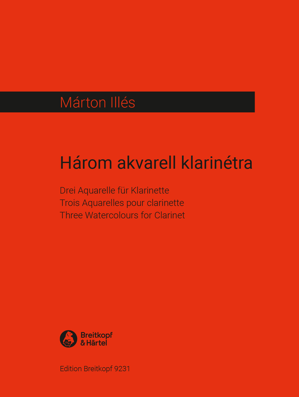 Vorderes Coverbild Három akvarell klarinétra