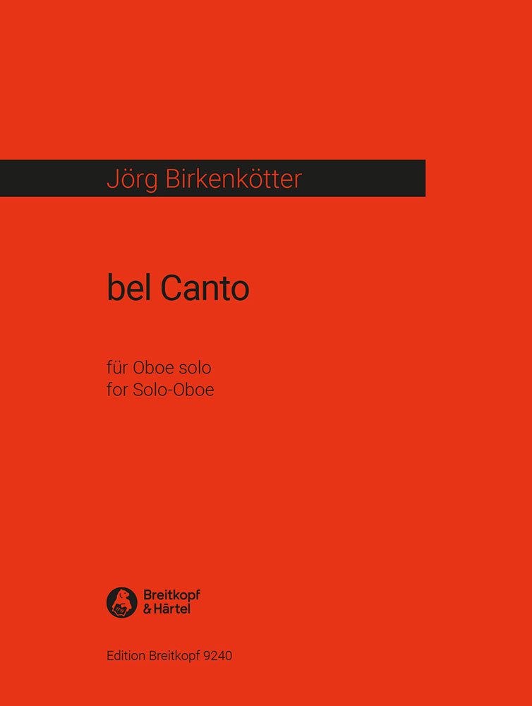 Vorderes Coverbild bel Canto Oboe solo (2013/14)