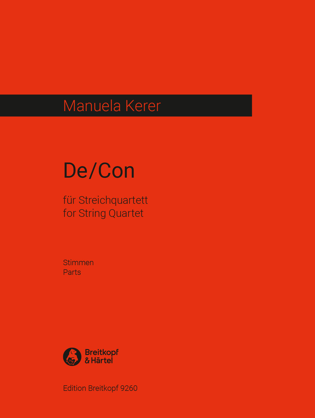 Vorderes Coverbild De/Con für Streichquartett