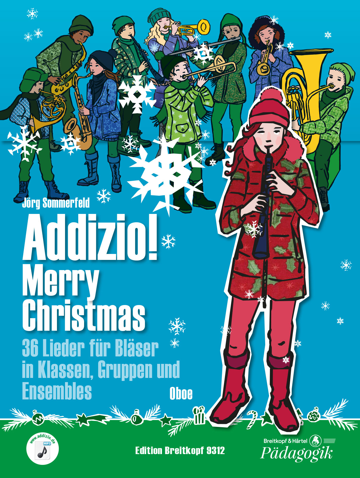 Vorderes Coverbild Addizio! Merry Christmas "36 Weihnachtslieder für Bläser in Klassen, Gruppen, Ensembles"