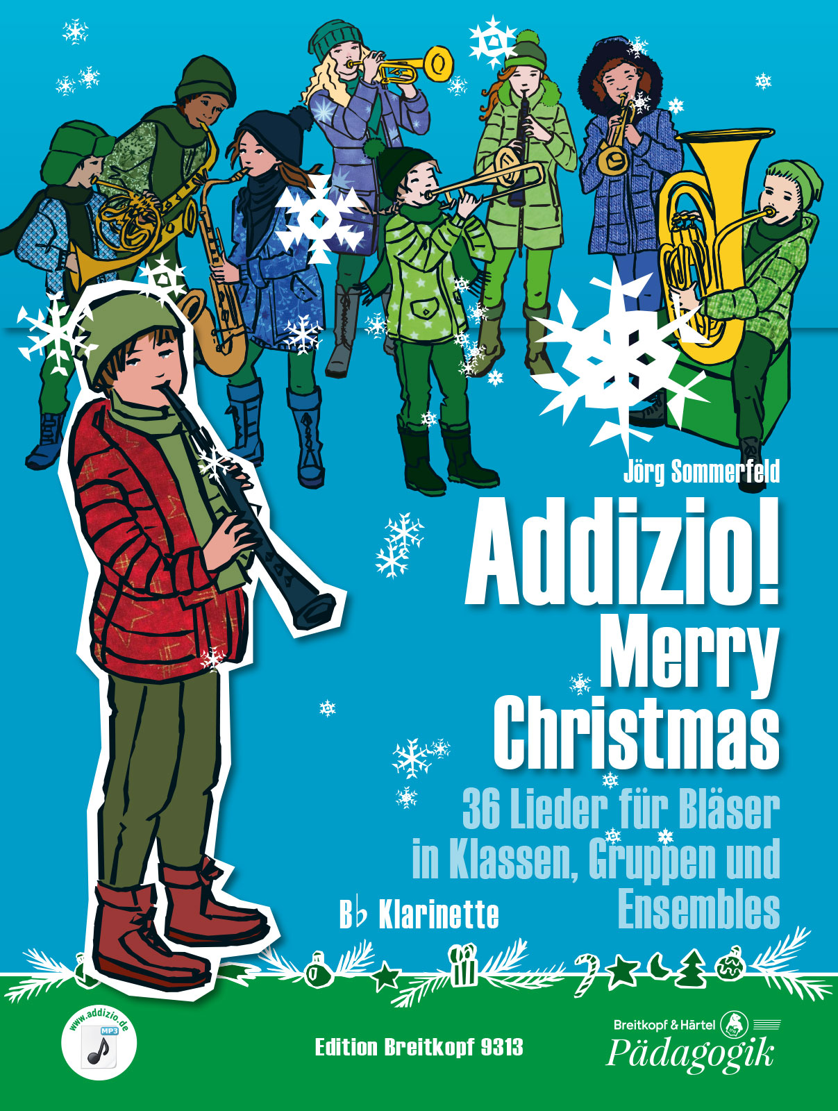 Vorderes Coverbild Addizio! Merry Christmas "36 Weihnachtslieder für Bläser in Klassen, Gruppen, Ensembles"