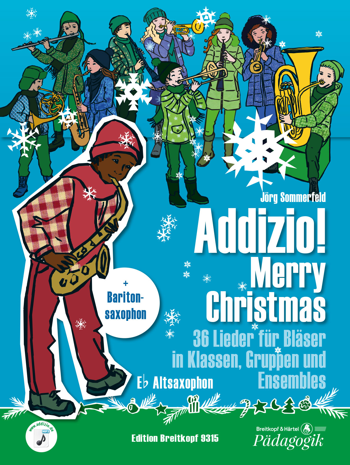 Vorderes Coverbild Addizio! Merry Christmas "36 Weihnachtslieder für Bläser in Klassen, Gruppen, Ensembles"
