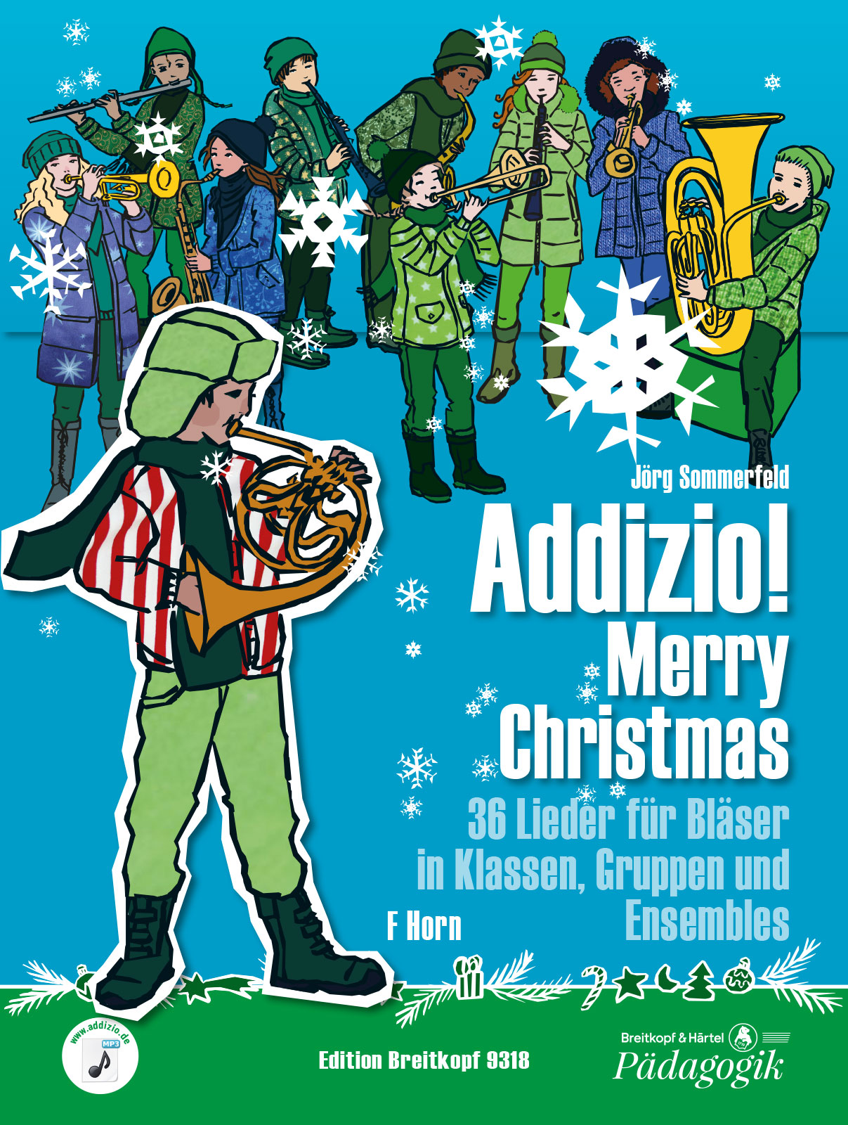 Vorderes Coverbild Addizio! Merry Christmas "36 Weihnachtslieder für Bläser in Klassen, Gruppen, Ensembles"