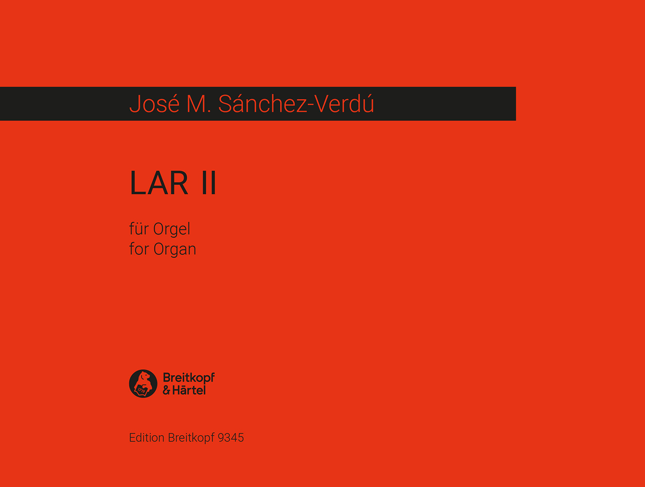 Vorderes Coverbild LAR II für Orgel