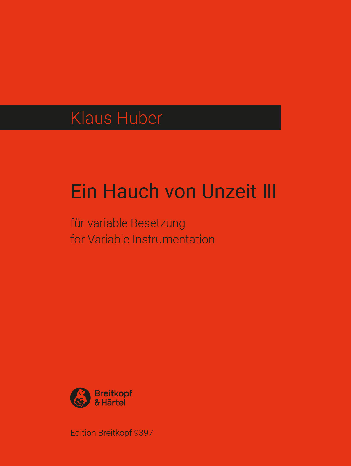 Vorderes Coverbild Ein Hauch von Unzeit III Fassung für variable Besetzung (1972)
