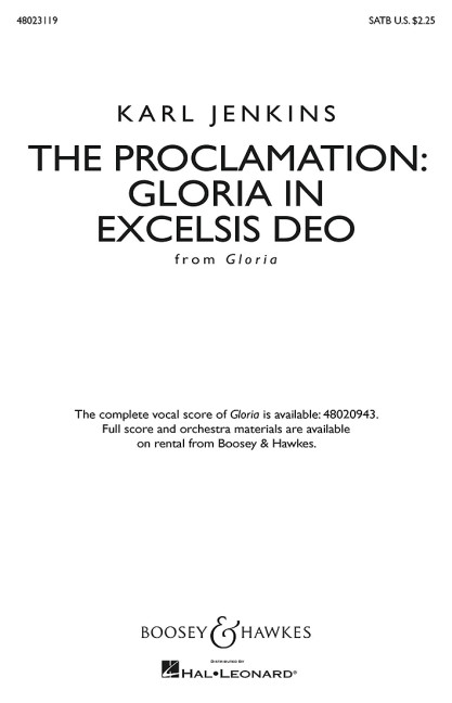 Vorderes Coverbild The Proclamation: Gloria in Excelsis Deo