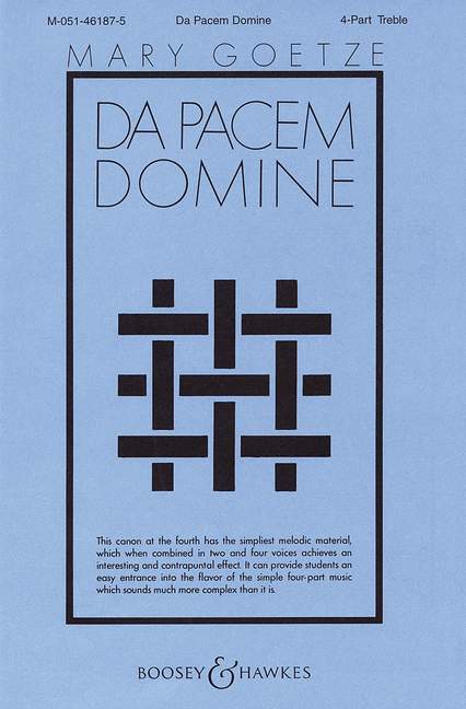 Vorderes Coverbild Da Pacem Domine