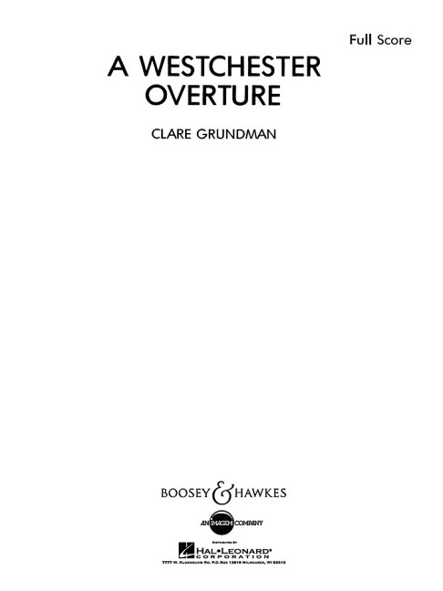 Vorderes Coverbild A Westchester Overture