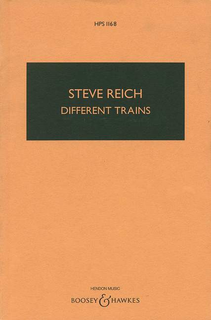 Vorderes Coverbild Different Trains für Streichquartett und vorab aufgenommene Bänder
