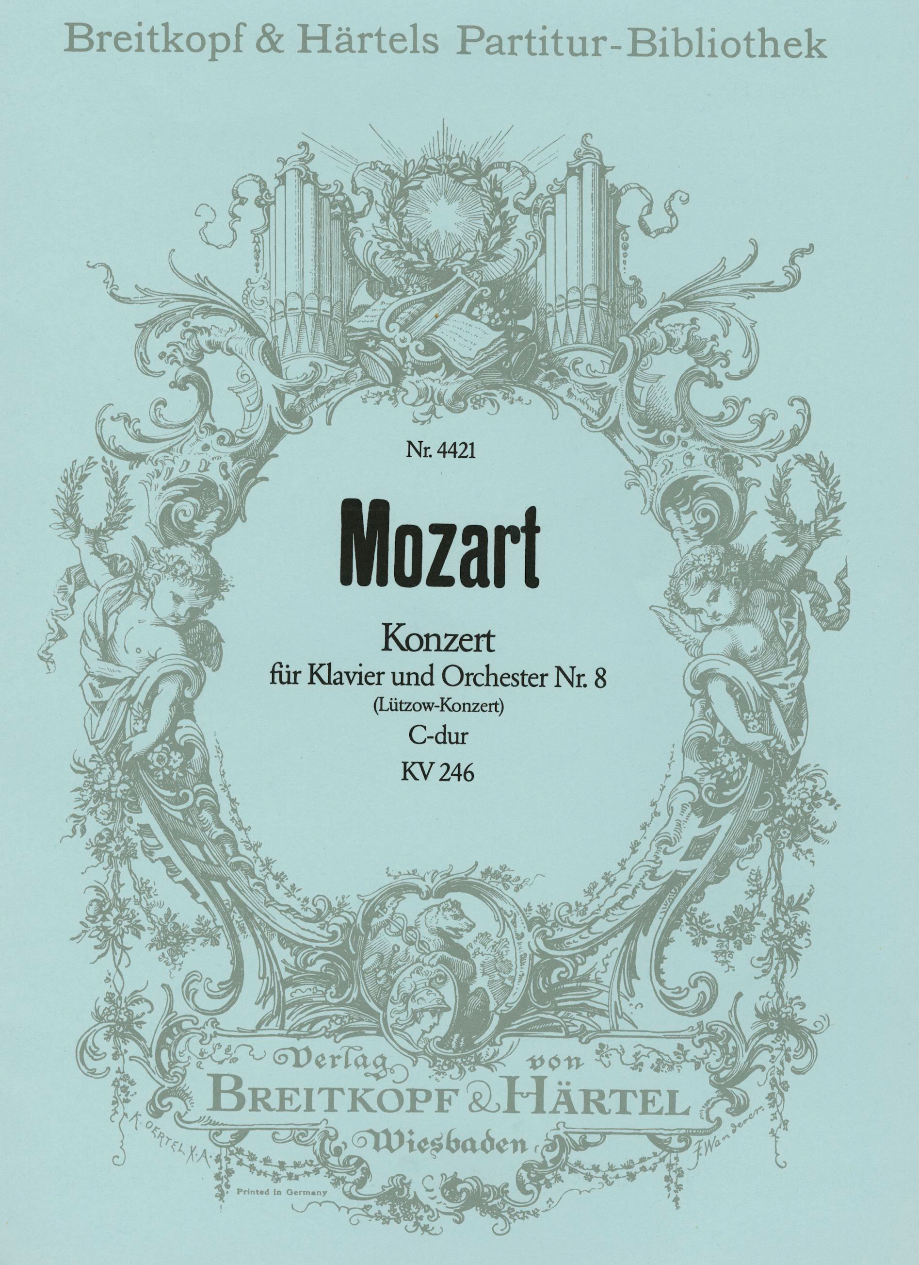 Vorderes Coverbild Klavierkonzert 8 C-dur KV 246