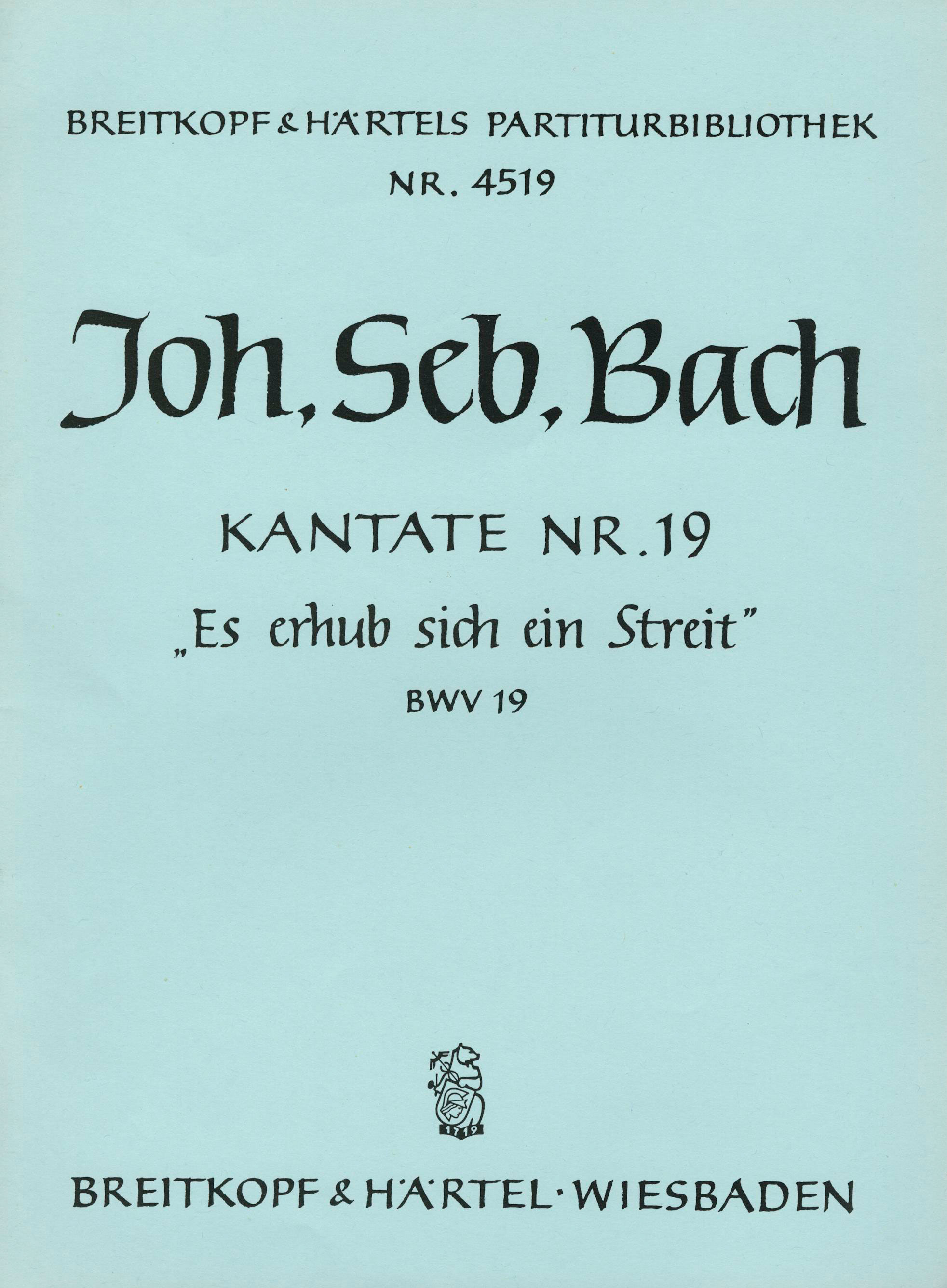 Vorderes Coverbild Kantate BWV 19 „Es erhub sich ein Streit“