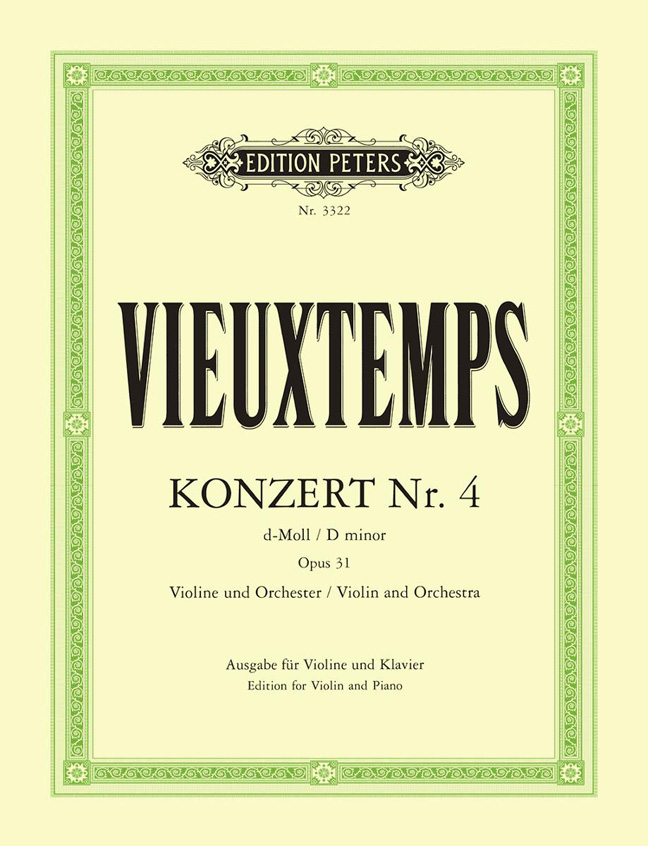 Vorderes Coverbild Konzert für Violine und Orchester Nr. 4 d-Moll op. 31